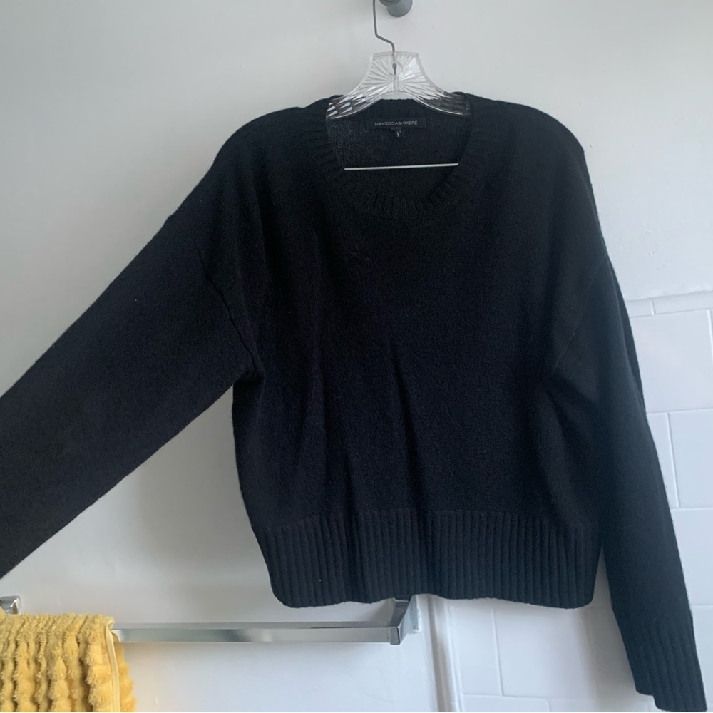 Black Naked cashmere, lightly worn top